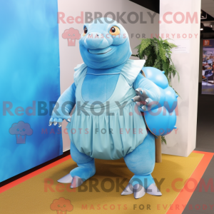 Sky Blue Glyptodon mascot...
