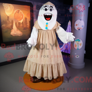 Tan Ghost mascot costume...