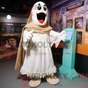 Tan Ghost mascot costume...