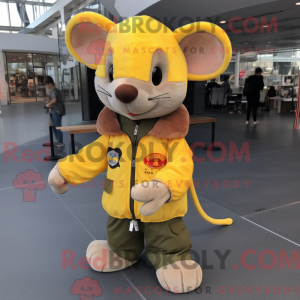 Yellow Mouse mascot costume...