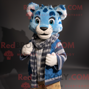 Blue Tiger maskot kostume...