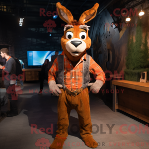 Rust Gazelle mascot costume...