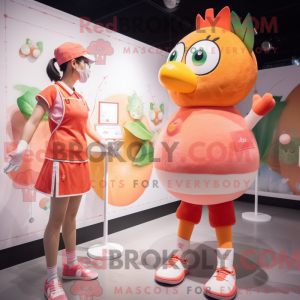 Peach Hens mascot costume...
