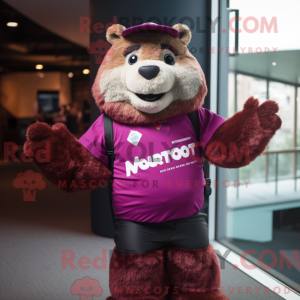 Magenta Marmot maskot...