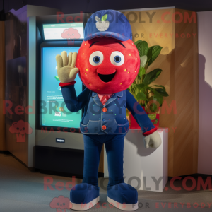 Navy Strawberry mascot...