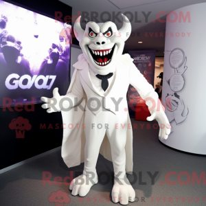 White Demon mascot costume...