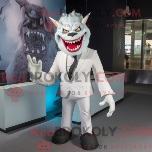 White Demon mascot costume...