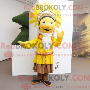 Yellow Chief mascot costume...