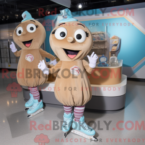 Tan Pair Of Ice Skates...