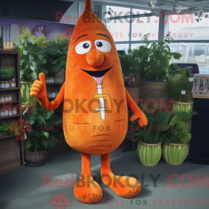 Rust Carrot maskot drakt...