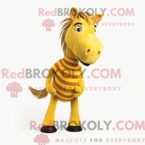 Gul Quagga maskot kostume...