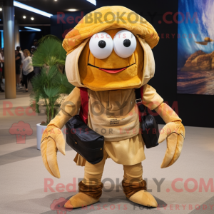 Guld eremitkrebs maskot...