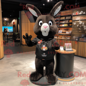 Black Wild Rabbit mascot...
