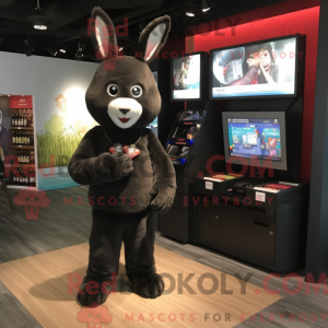 Black Wild Rabbit mascot...