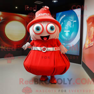 Red Gyro mascot costume...