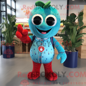 Turkis jordbær maskot...