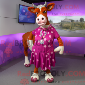 Magenta Guernsey Cow...