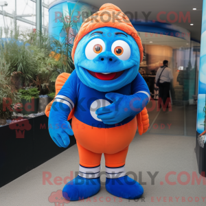 Blue Clown Fish mascot...