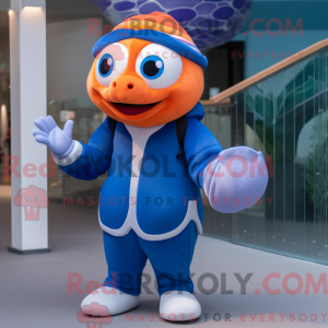 Blue Clown Fish mascot...
