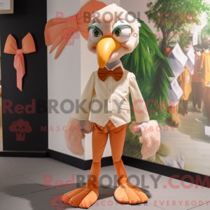 Peach Archeopteryx mascot...