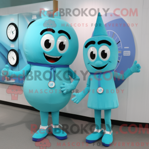 Cyan Pair Of Ice Skates...