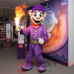 Postava maskota Purple Fire...