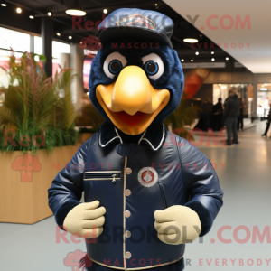 Navy Tyrkiet maskot kostume...