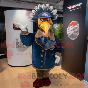 Navy Tyrkiet maskot kostume...