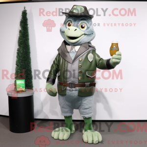 Gray Green Beer mascot...