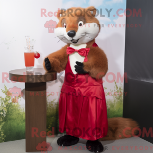 Red Ferret mascot costume...