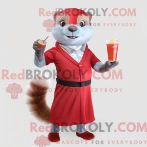 Rød Ilder maskot kostume...