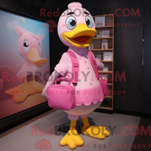 Maskottchenkostüm Pink Duck...
