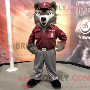 Maroon Say Wolf maskot...