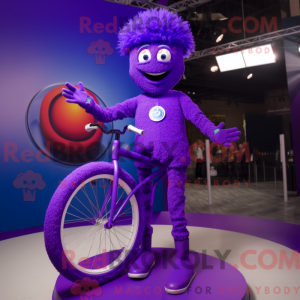 Purple Unicyclist mascot...