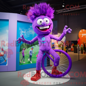 Purple Unicyclist mascot...