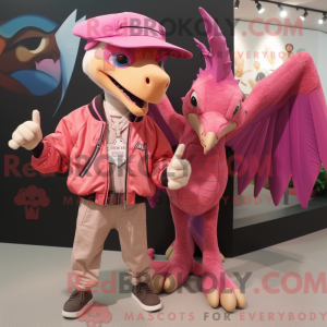Pink Pterodactyl mascot...