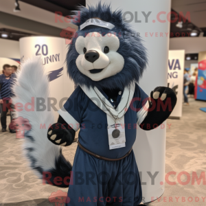Navy Skunk mascot costume...