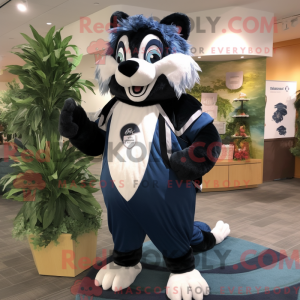 Navy Skunk mascot costume...