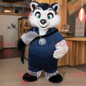 Navy Skunk maskot kostume...