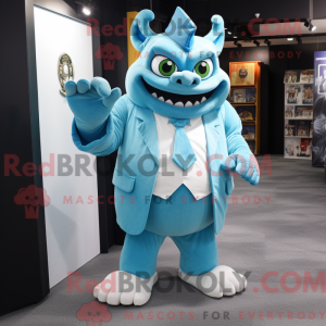 Sky Blue Ogre maskot...