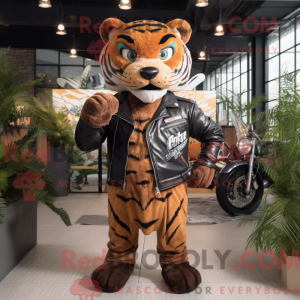 Brown Tiger mascot costume...