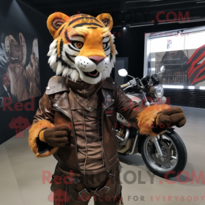 Brown Tiger mascot costume...