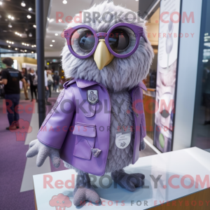 Lavendel ugle maskot...