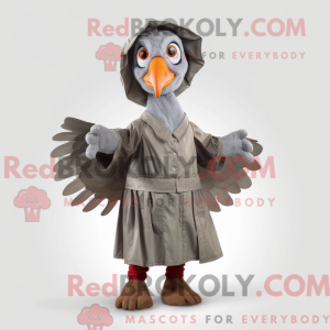 Grå Tyrkiet maskot kostume...