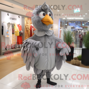 Grå Tyrkiet maskot kostume...
