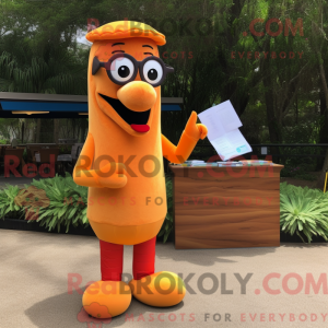 Orange Hot Dogs maskot...