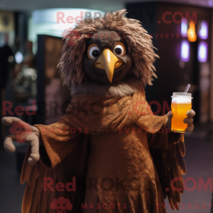 Brown Harpy mascot costume...