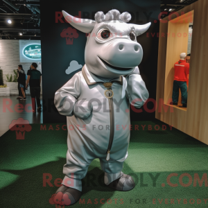 Silver Bull maskot kostume...