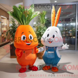 Sølv gulerod maskot kostume...