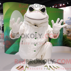 White Frog maskot kostume...